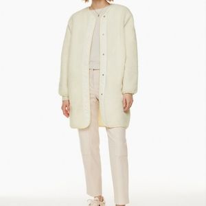 Aritzia Long sherpa-lined jacket
